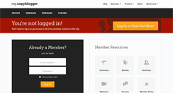 Desktop Screenshot of my.copyblogger.com